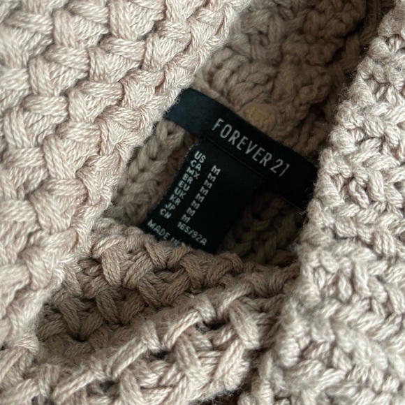 Vintage Forever 21 Brown Knit Longnsleeve Turtleneck Sweater - Picture 3 of 5
